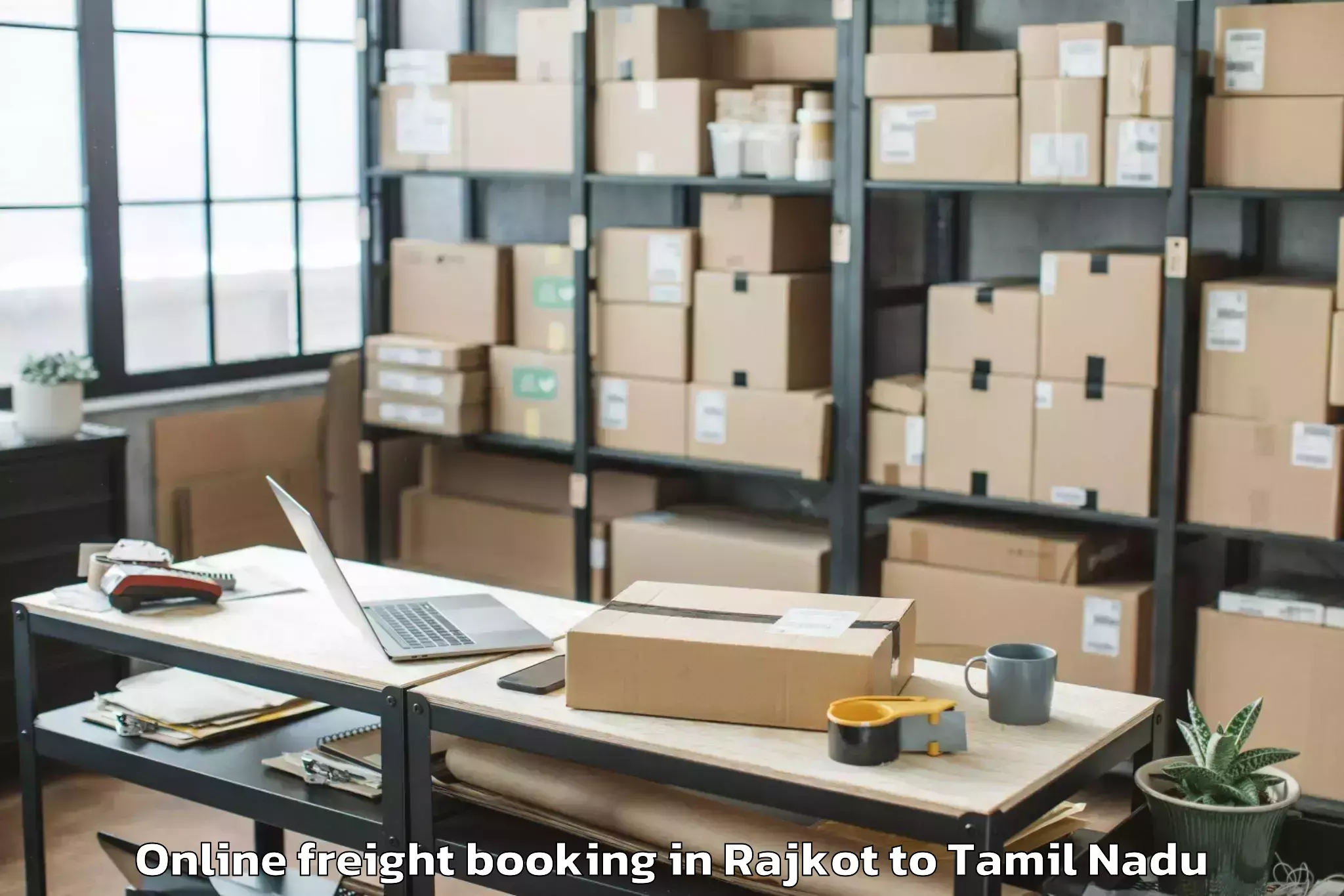 Reliable Rajkot to Vadipatti Online Freight Booking